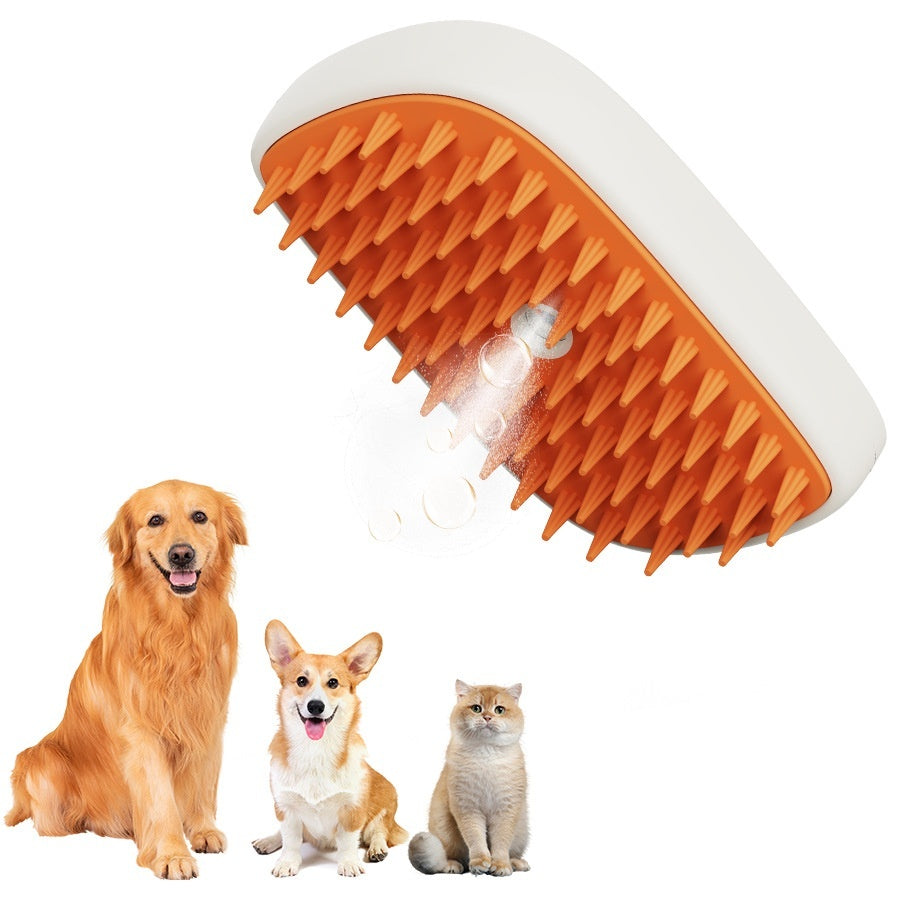 Brosse Vapeur Anti-Poils 3-en-1 pour Chats et Chiens