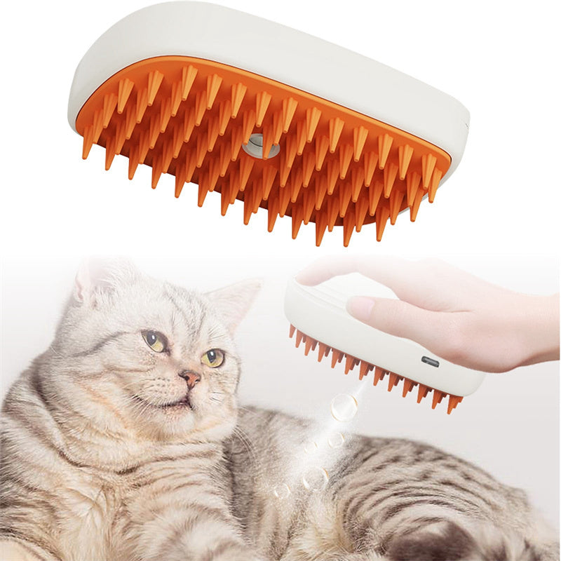 Brosse Vapeur Anti-Poils 3-en-1 pour Chats et Chiens
