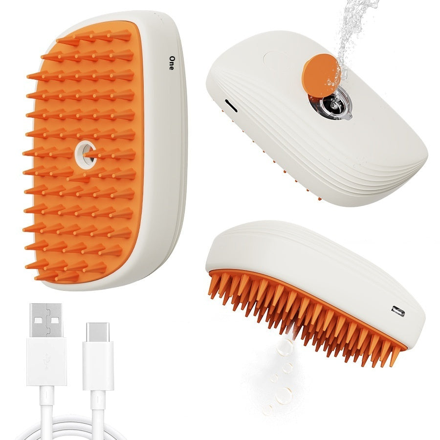 Brosse Vapeur Anti-Poils 3-en-1 pour Chats et Chiens